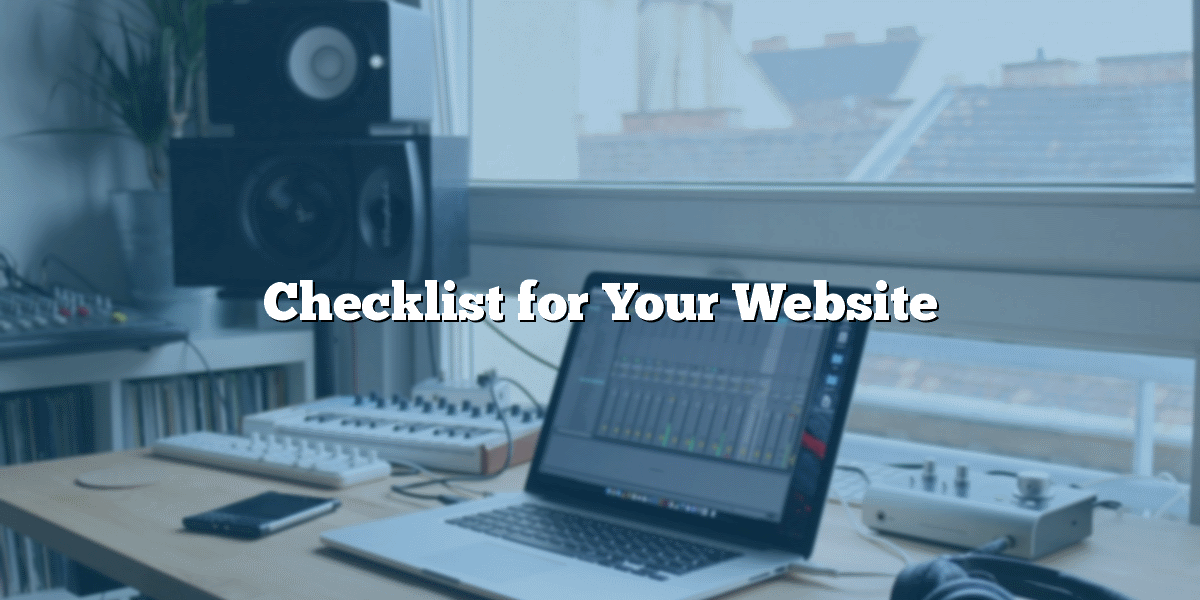 An Essential Checklist for Building Your Website
